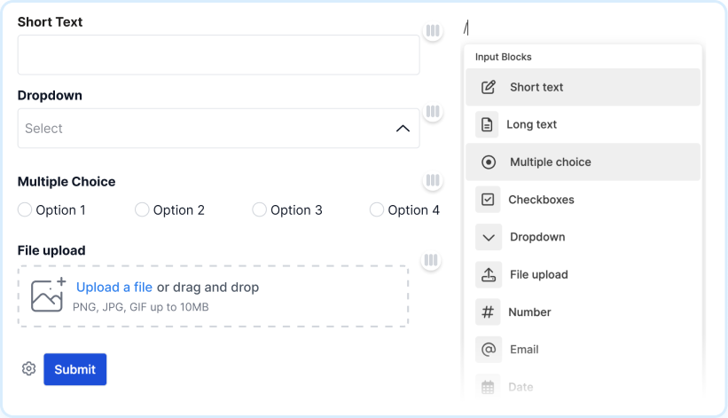 Interactive Drag-and-Drop Builder with Advanced Input Options.webp