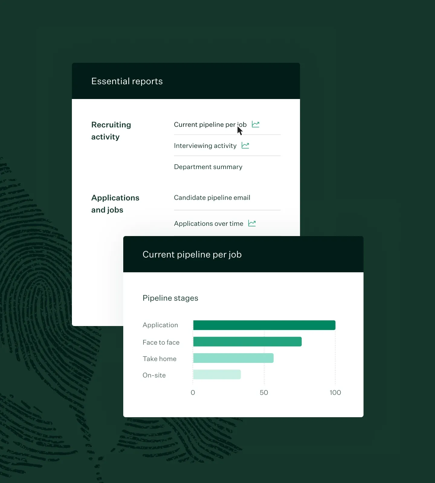 Greenhouse-essential-reports-UI-and-evergreen-fingerprint-leaf-illustration-collage.png