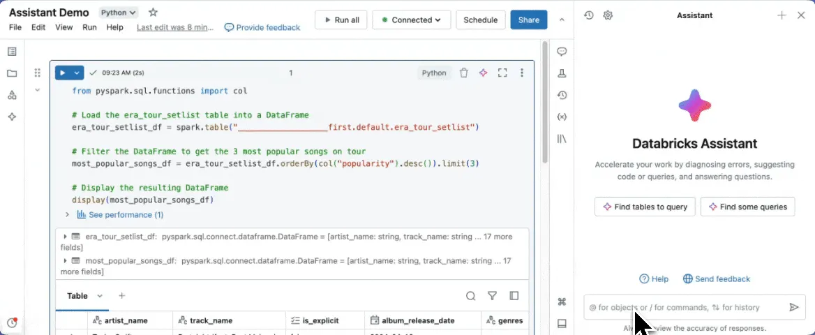 Databricks Assistant2.gif